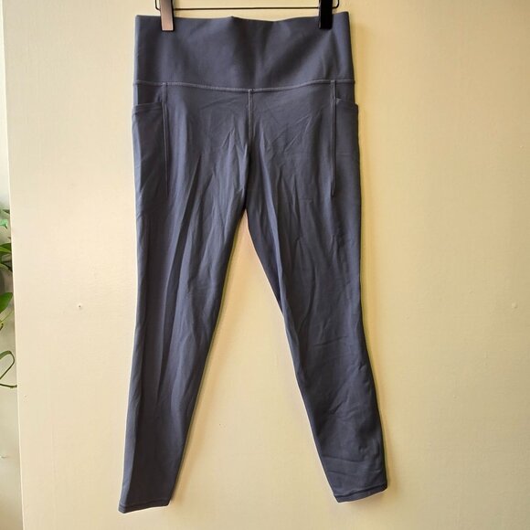 Athleta Women's Salutation Stash Pocket Tight Leggings High Rise Gray Yoga Pants - Picture 1 of 11